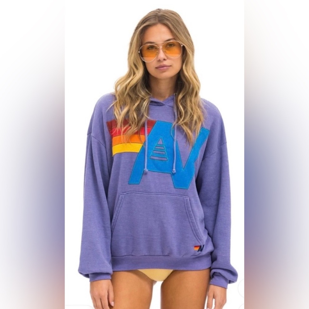 Aviator Nation Logo Hoodie Womens Size SM